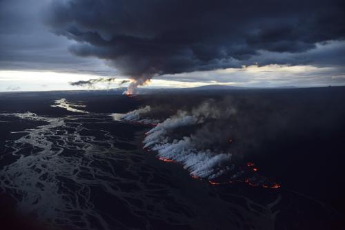 earthporn-org:Iceland’s Bardarbunga volcano ongoing eruption over the Holuhraun lava field- Photo by
