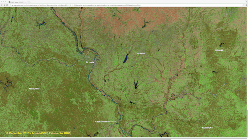 Watch a floodThese two satellite images were taken about two weeks apart, one in late December and o