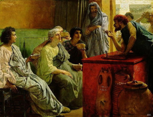 The Wine Shop (Interior of an Ancient Roman Wine Shop as Excavated at Pompeii), Lawrence Alma-Tadema