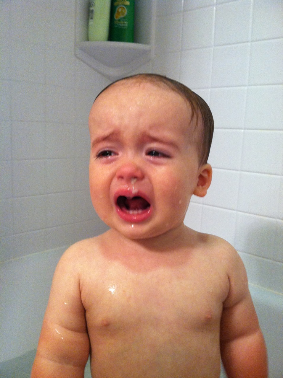 Reasons My Son Is Crying — He dumped a full cup of water on his own face.