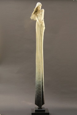 Cross-Connect:   Beautifully Oxidized Bronze Sculptures Of Elongated Women Michael