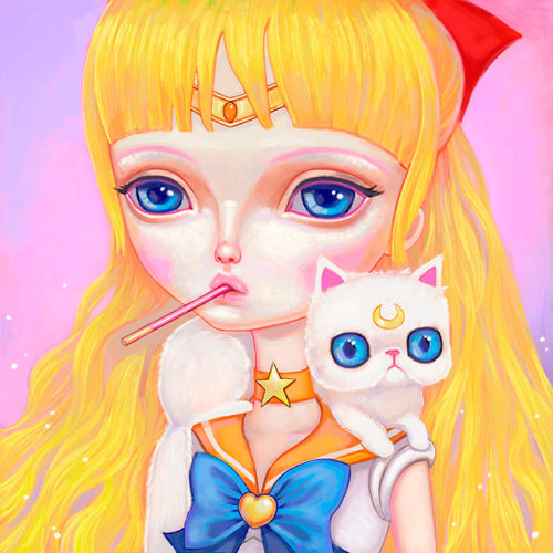 asterozea:Sailor Moon and Sailor Venus! I actually painted Sailor Venus last year but after I painte