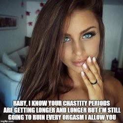 Femdom Chastity Captions, Cum Denial