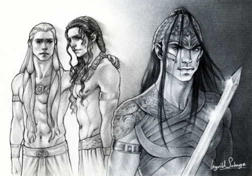 eldamaranquendi: Finarfin - Fingolfin - Feanor :: A Brother’s Wrath by IngvildSchageArt