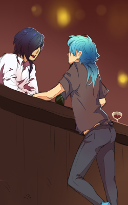 ineffableboyfriends:  Kouao bartender AU (◕‿◕✿)