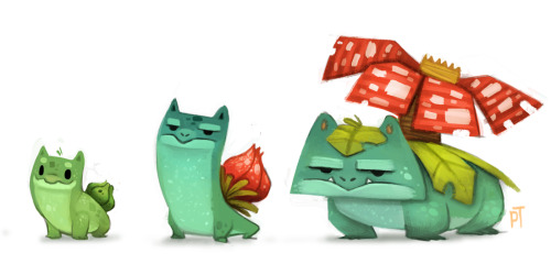 dotcore:  Kanto Starters.by Cryptid Creations. 
