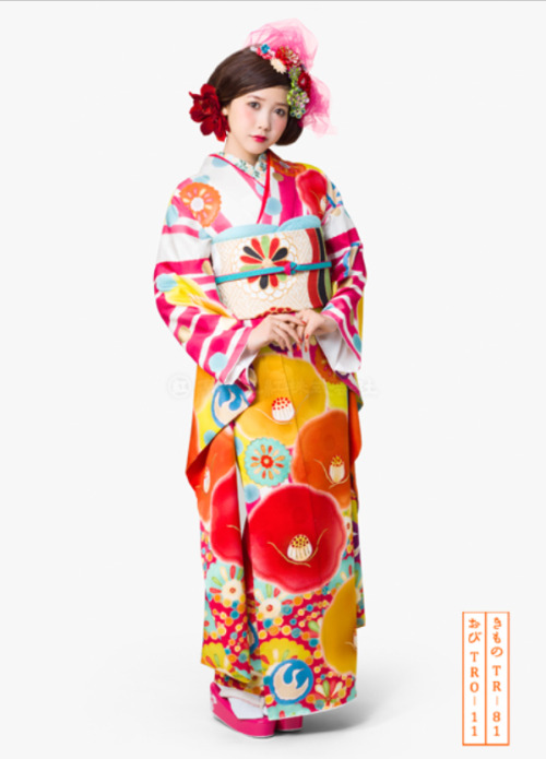 Kamishibai × Tanaka Rina furisode collectionThose bold outfits ain’t for the faint of he