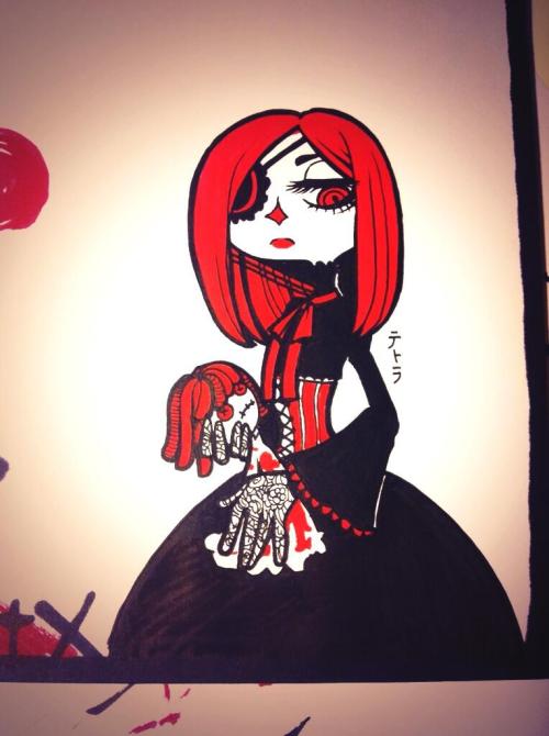 tetratheripper:  Traditional color works Tint and normal pen markers.  I love the style of this girl <3