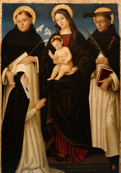 koredzas:Antonio Rimpatta - Madonna and Child between Saint Dominic and Saint Peter Martyr and the C