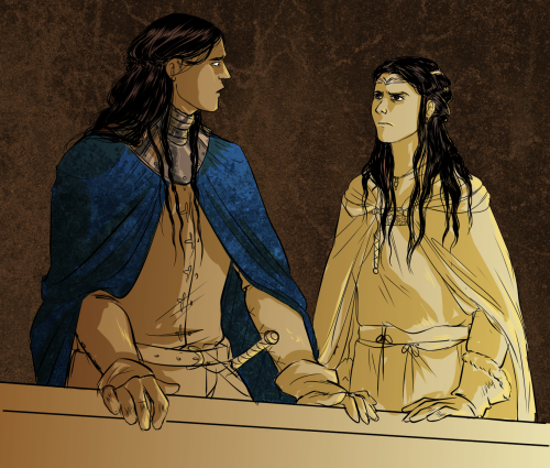 croclock:wips ill never finish: Anairë tells Fingolfin she’s going back to Tirion