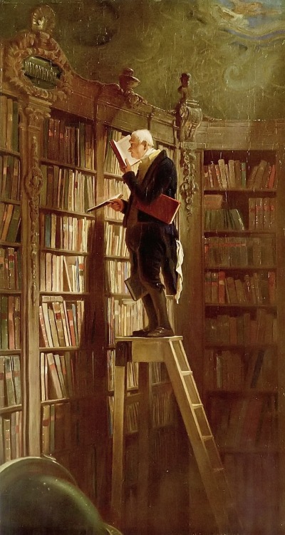 le-plus-beau-des-mensonges:  Carl Spitzweg Der Bücherwurm (‘The Bookworm’), 1850 Mu