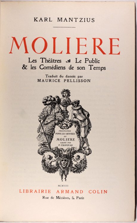 Moliere Paris 1908 - fine tree calf leather binding