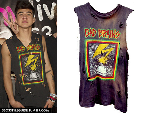 5SOS STYLE GUIDE — Calum Hood: Bad Brains - Capitol Distressed Tee