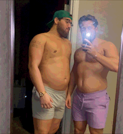 thic-as-thieves:We sure do love looking in the mirror and playing with our bellies🤤😈 link in bio 😮‍💨