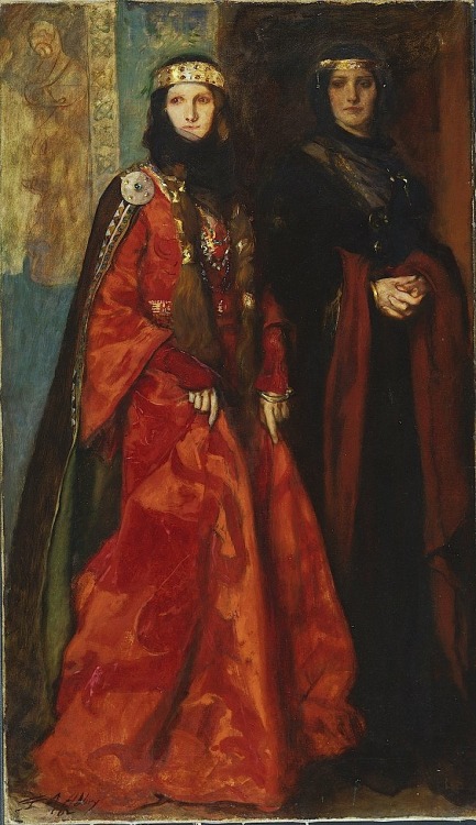 books0977:King Lear: Goneril and Regan (Act I, Scene i), 1902. Edwin Austin Abbey (American, 1852-19