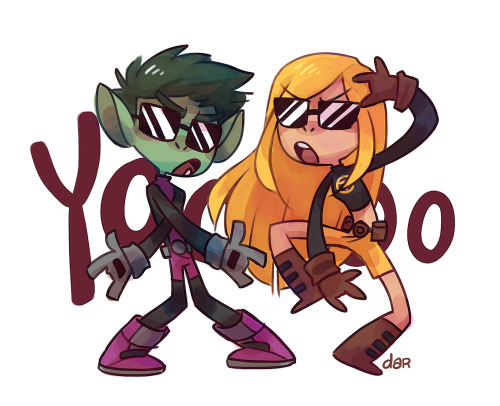 dar-draws:  some rad thing for @neopuff‘s bday from my twitter a while back