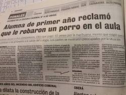 &ldquo; la joven que reclamó el porro esta recibiendo apoyo  por parte del gabinete psicológico del colegio&rdquo; ¿y porque las otras dos chicas que le robaron no lo reciben también? Ellas son las que están mal!