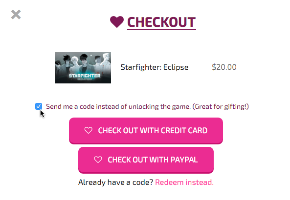   ✨You can now Gift Purchase Starfighter: Eclipse!  ✨  Some good news: if you