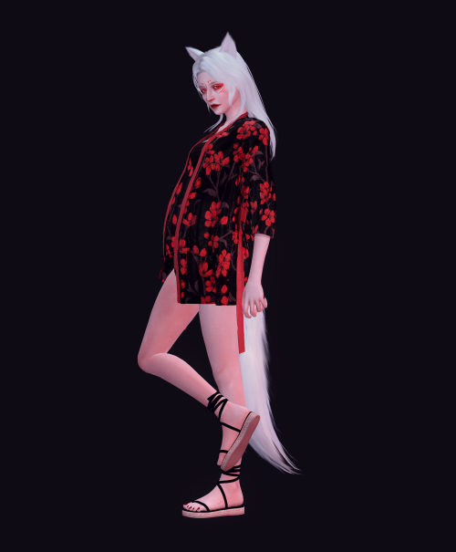 ~ little kitsune ~Used CC:Hair/Claws/Ears&Tail (retextured + edited in ps)Lenses/Eyeliner/Eyes