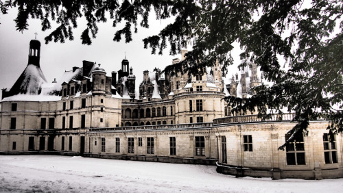 The Château de Chambord at Loir-et-Cher, France is one of the most renown 