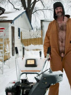 hairybearfriend:  Snow blower in need of
