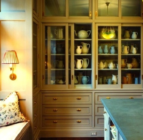Kitchen In HoustonDesign Ideas For A Traditional Kitchen Pantry Renovation With A Dark Wood Floor, Glass-front