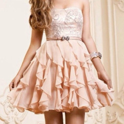 imjustmebitchesx:  A-line Chiffon Ruffles