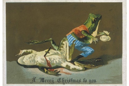 weirdchristmas:Frog Murder Christmas!