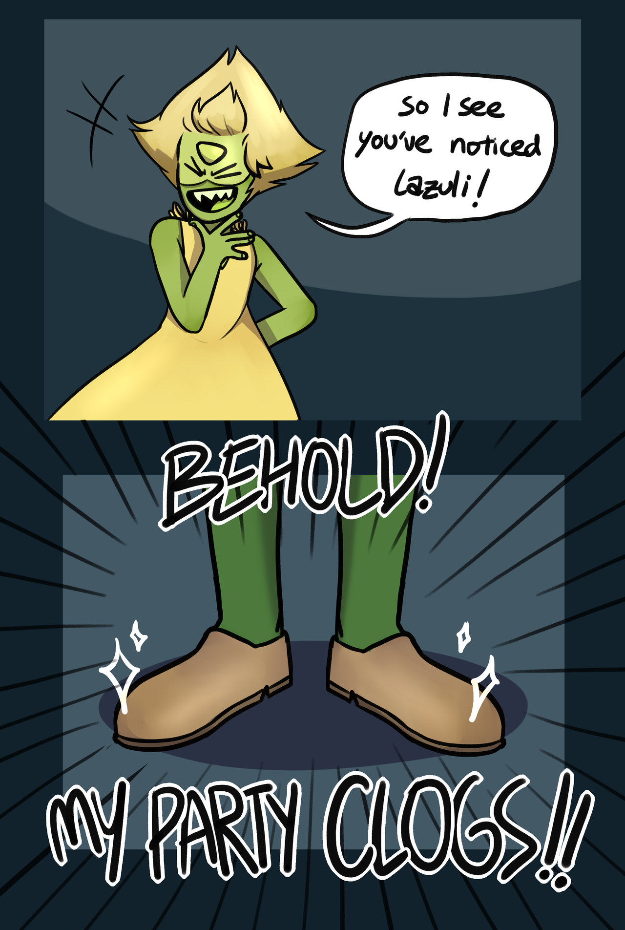eliotlime:  I could not PHYSICALLY look away from peridot’s GOD AWFUL SHOES