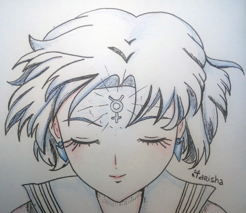 tarishaandart:Sailor Mercury has always been my favorite Sailor Senshi of them all. Day 8 of my own 