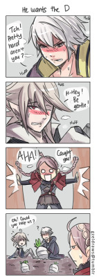 gzeidraws:  D is for Daikon  ( ͡° ͜ʖ ͡°) Crossover Awakening x Fates 4koma 16   I love the kids of fates