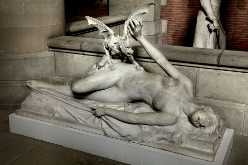Eugène Thivier (1845-1920), ‘The Nightmare’, 1894”This allegorical sculpture (the repres