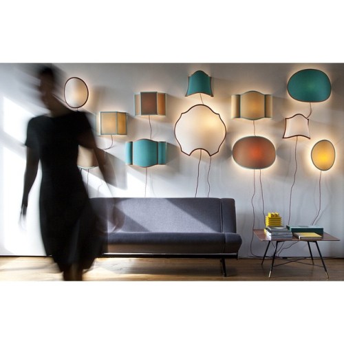 servomuto:Easy wall #servomuto #walllight #color #bespoke #tailored #madeinitaly #lampshades #cotton