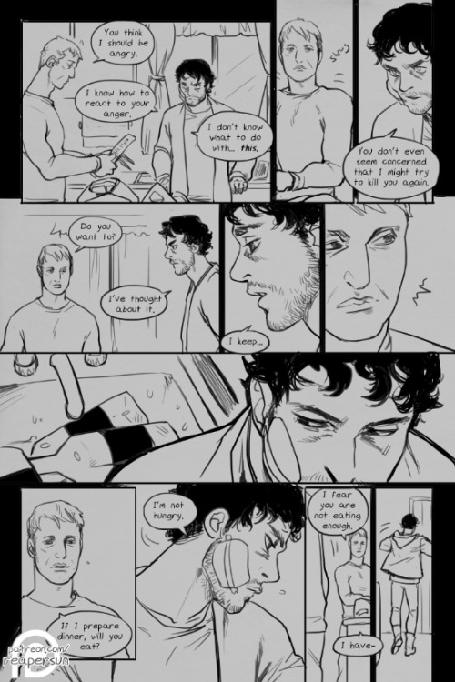 reapersun:Support Wayfinding on Patreon! => Reapersun@Patreon <-Page 5&6 - Page 7&8 - Page 9&10-> Wayfinding is a post s3 Hannigram story that I’m funding through  my Patreon. If the comic interests you then please consider funding