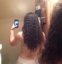 hornybleh:  curly hair vs. straight hair.