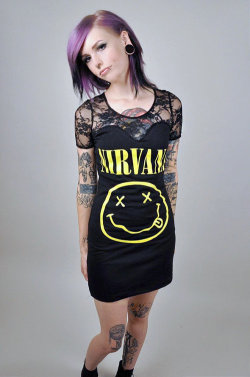 youstupidfuckingwhore666:  NIRVANA Lace Dress