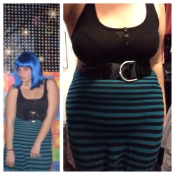 biglegwoman:  About 50-60lbs more of me in this dress :) left 2008, right 2014