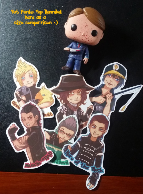 boardingtheark:aaaaand here they are! the first batch of my ffxv sticker :DI only did the guys so fa