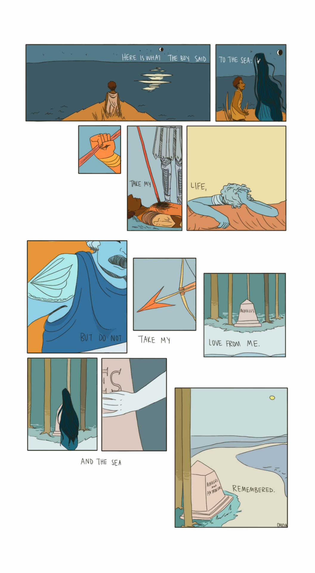 caecia:here is a story in four lines [poem]