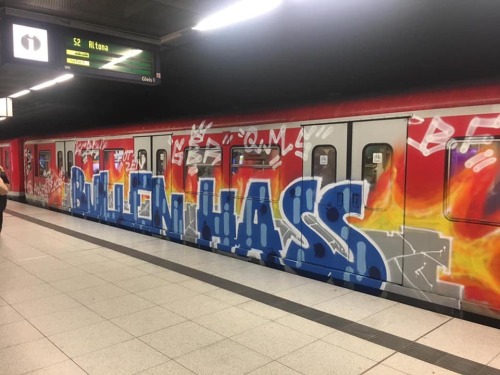 “Bullen Hass / Hate Cops”Seen on the Hamburg Ubahn / Subway