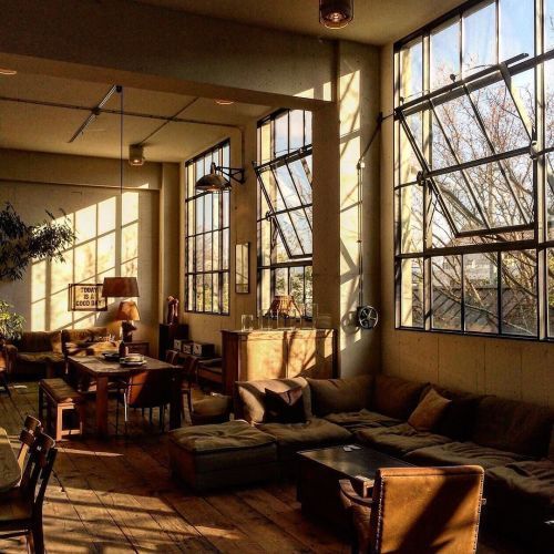 magicalhomestead:Beautifully decorated layout in an old factory loft apt. www.pictame.com