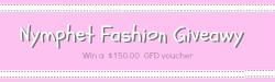 nymphetfashion:  Thanks to gfdstore. One Lucky Follower will win a 贶 voucher to spend on Glitters For Dinner nymphet outfits! I will using random.org to pick the winner. It’s open internationally! If you win I will message you to give you more