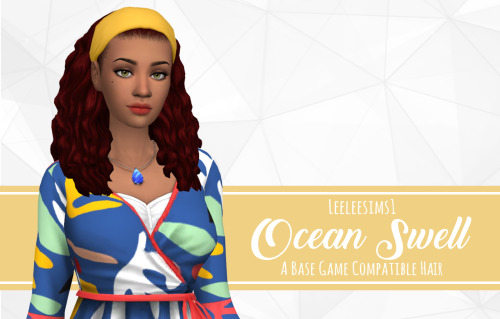 leeleesims1:Ocean Swell - A Base Game Compatible HairHere’s the winner of my last “Pick the WIP”!  S