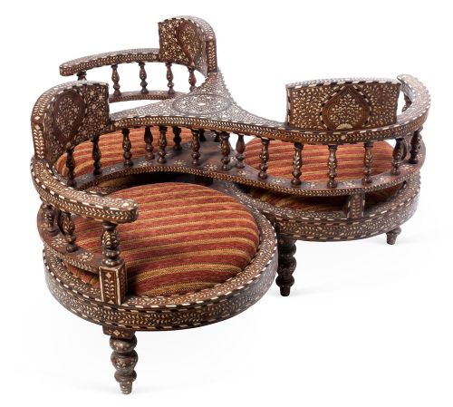 copperbadge:nae-design:TIL kissing bench / loveseat / conversation sofa / tête-à-tête chair. I used 