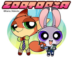 banoakira:Power Puff Zootopia!>w<!