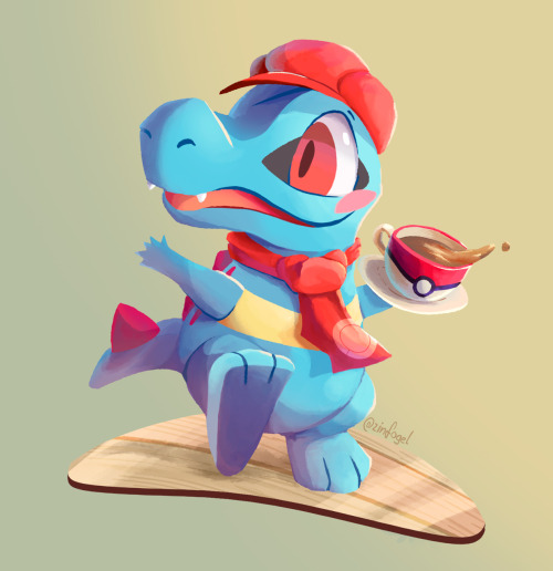 Totodile in Café Mix style