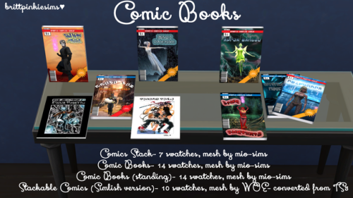 brittpinkiesims: The Sims 4: Comic Book Store Set! This set took me a while to complete; I have to a