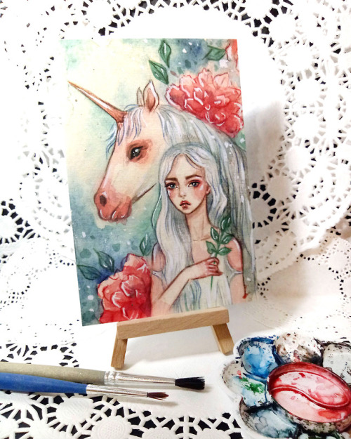 Fine Art Print. The Last Unicorn. Available in my Etsy www.etsy.com/shop/BlackFuryArt