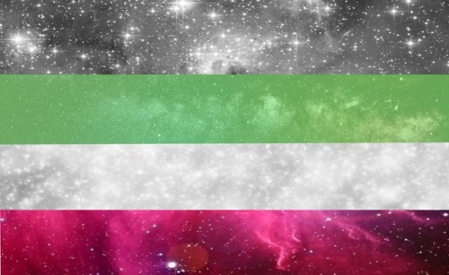 kagansune:I couldn’t find an idemromantic pride flag that was spacey so I made one. Happy prid