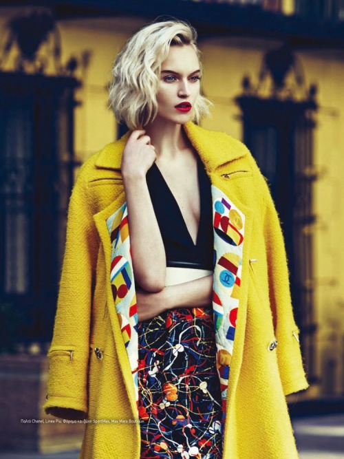 fashokilla: fireworksoffashion: desire-vogue: Valeria Dmitrienko By Kinya For L’officiel Hellas N